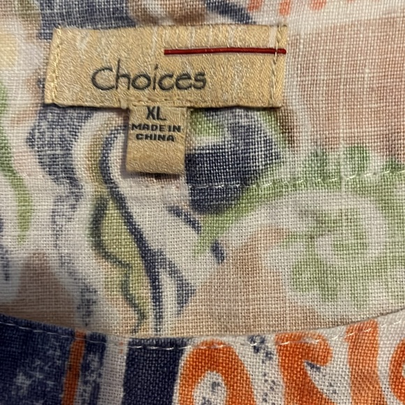 Choices linen multi color tunic - Picture 3 of 6